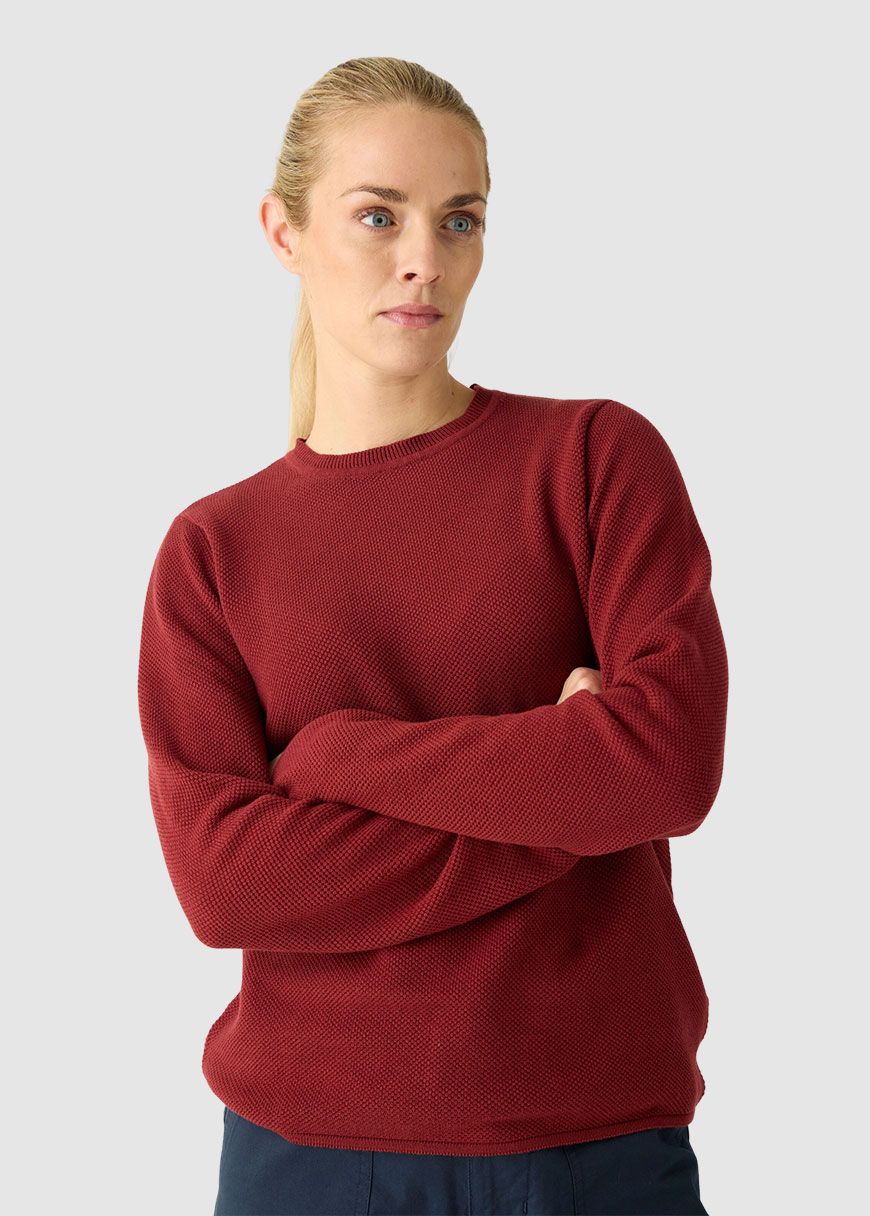 Cotton Micro Bubble Crew Neck Knit