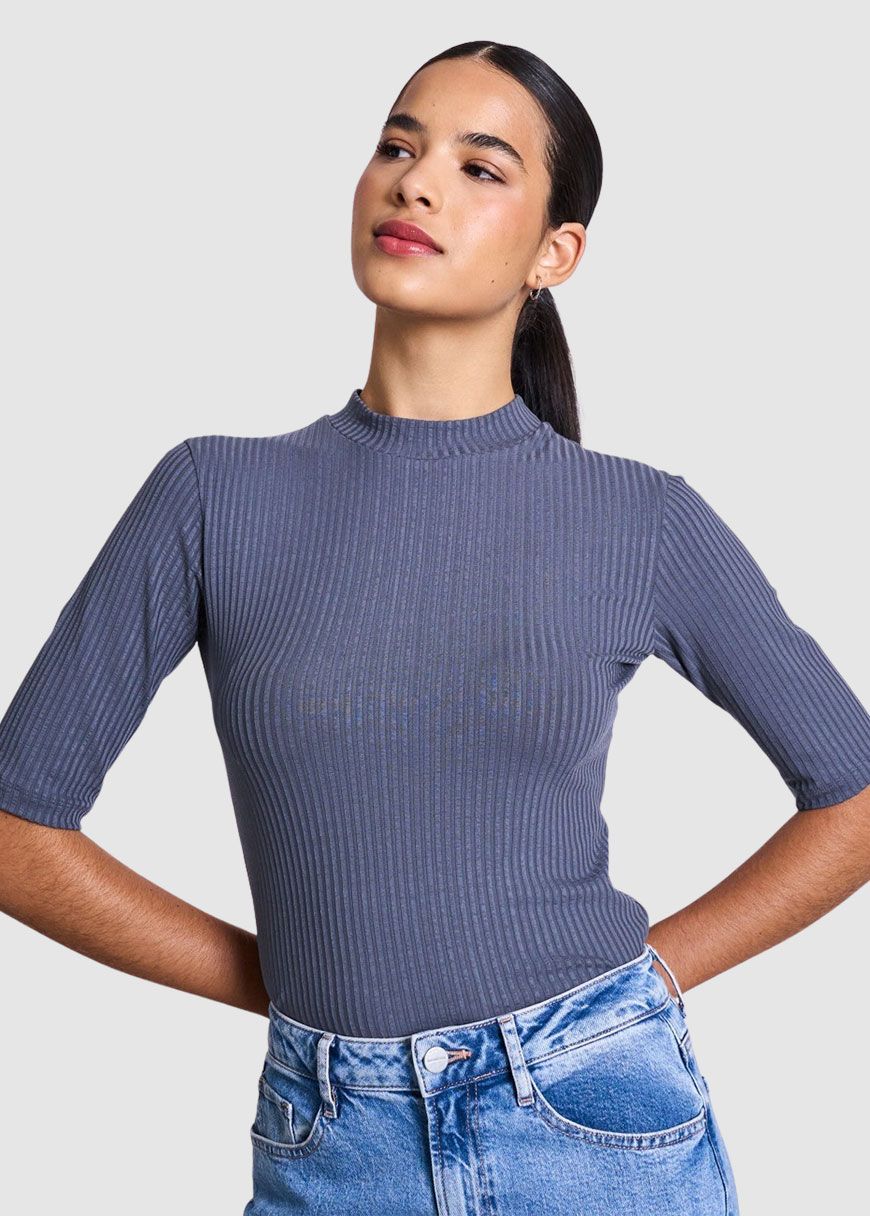 Lyocell Rib T-Shirt Nina