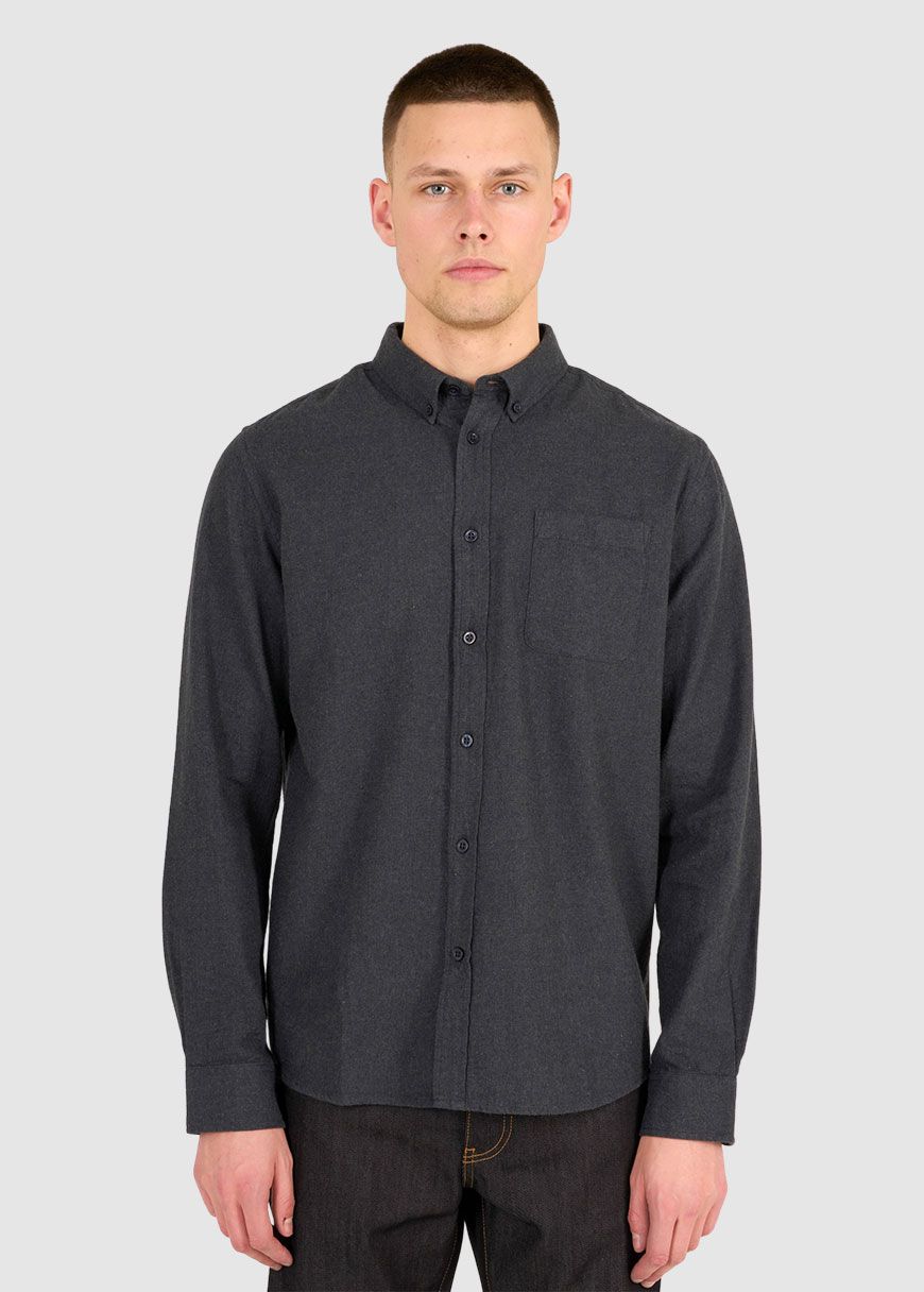 Regular Fit Melangé Flannel Shirt