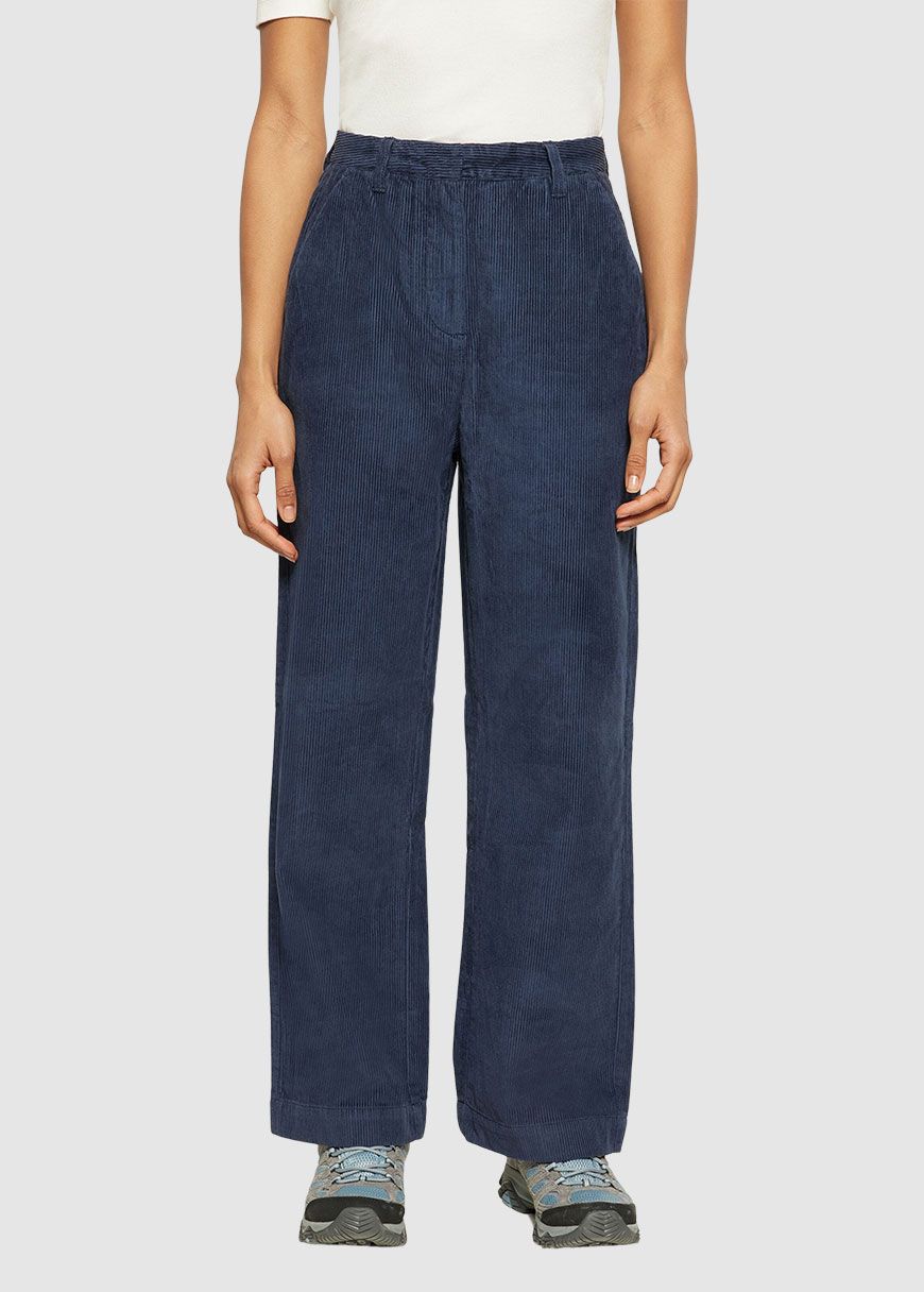 Posey Wide High-Rise Irregular Corduroy Pant