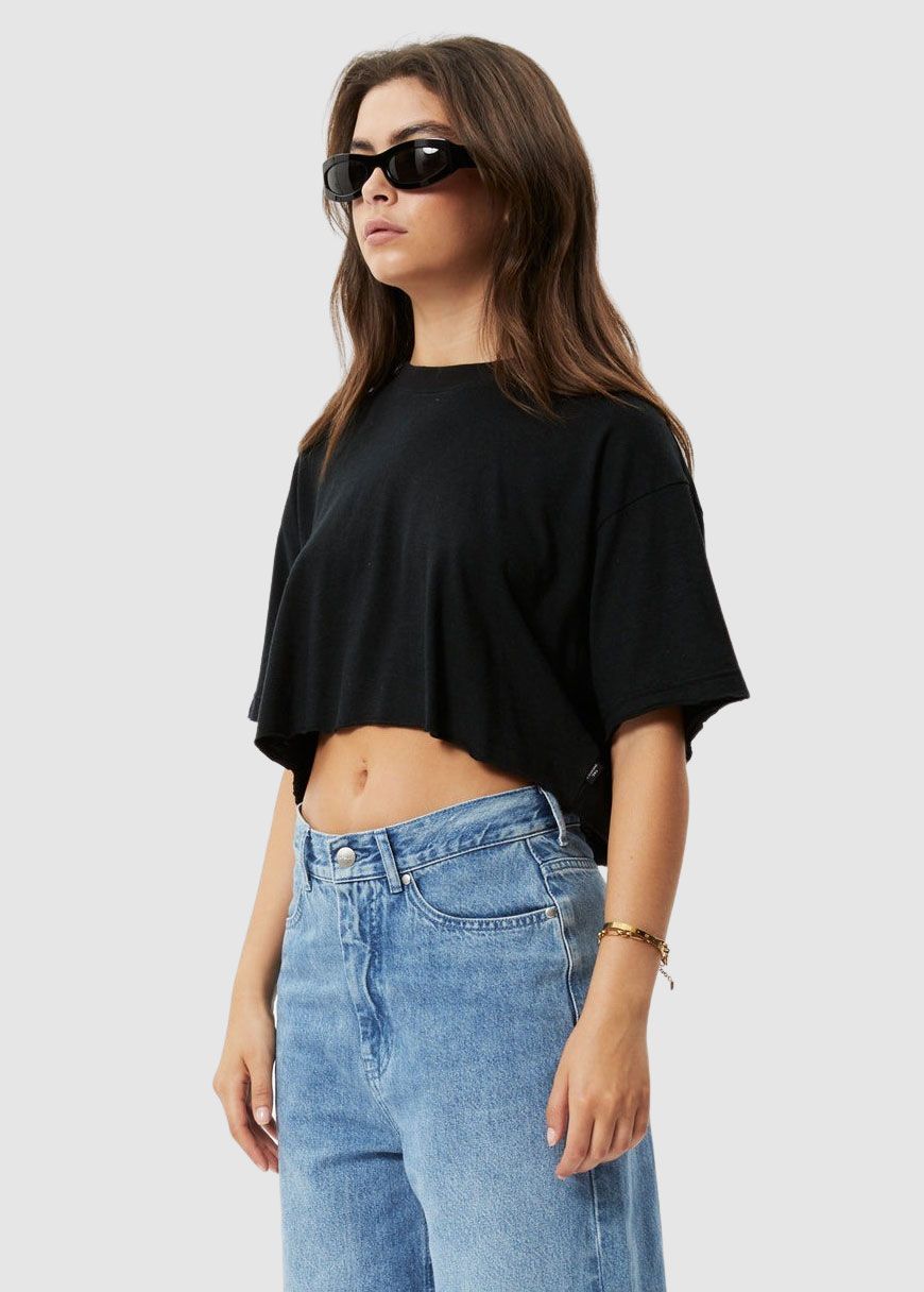 Slay Hemp Cropped Oversized Tee