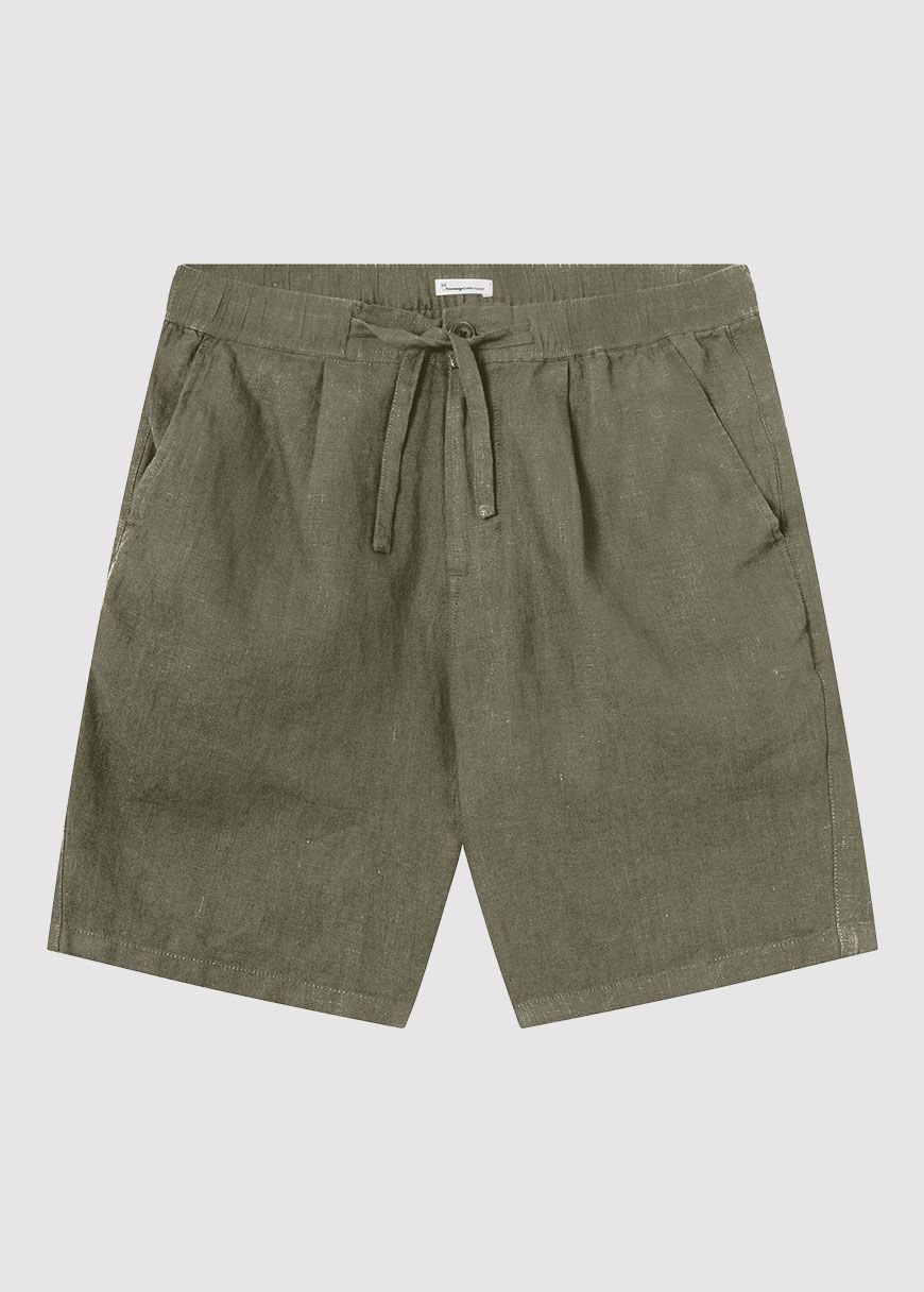 Fig Loose Linen Shorts