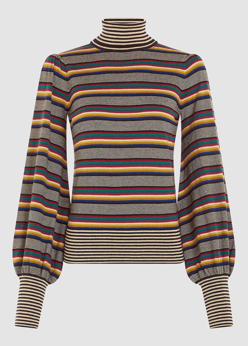 Maya Rollneck Top Sixties Stripe