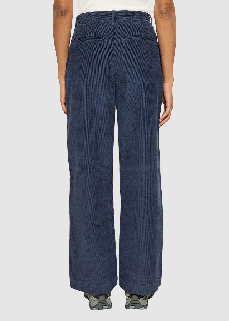 Posey Wide High-Rise Irregular Corduroy Pant