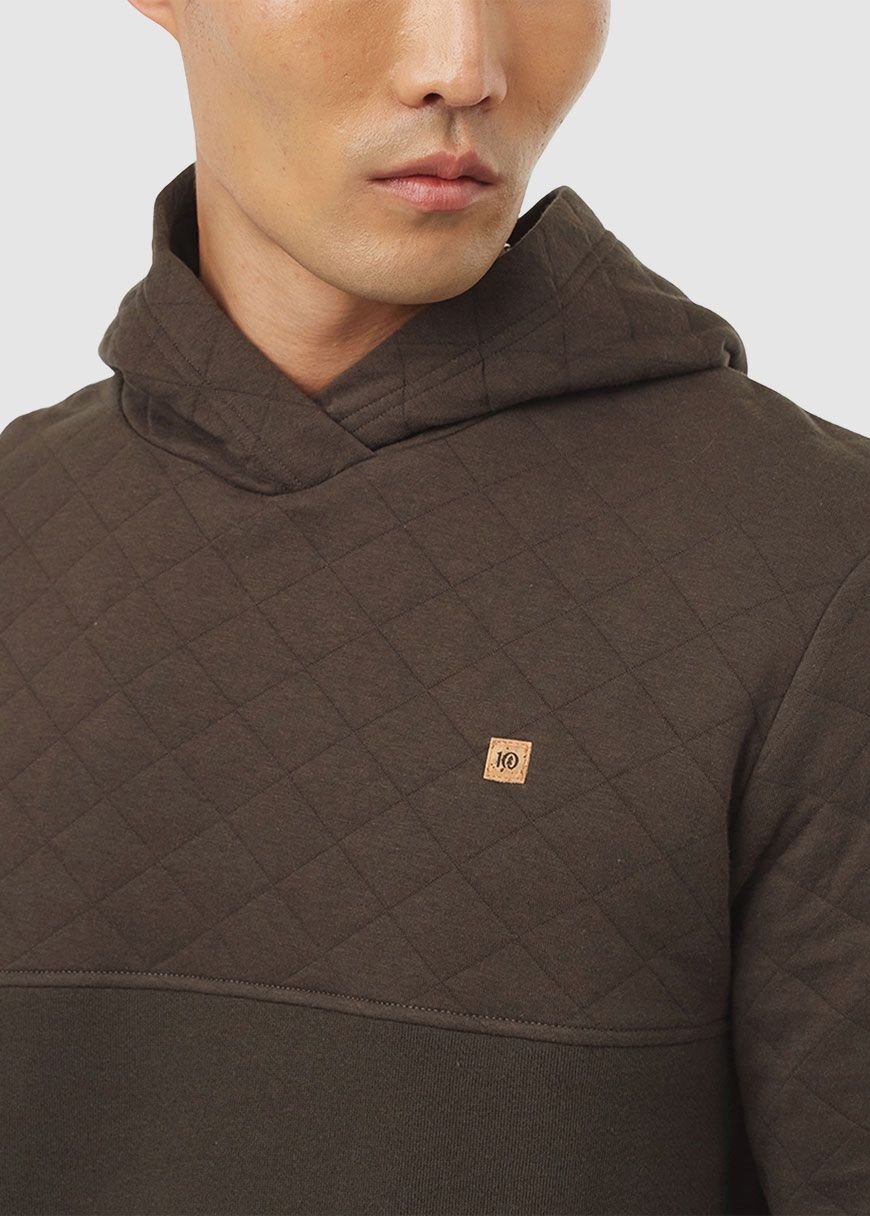 M Quilted Block Hoodie