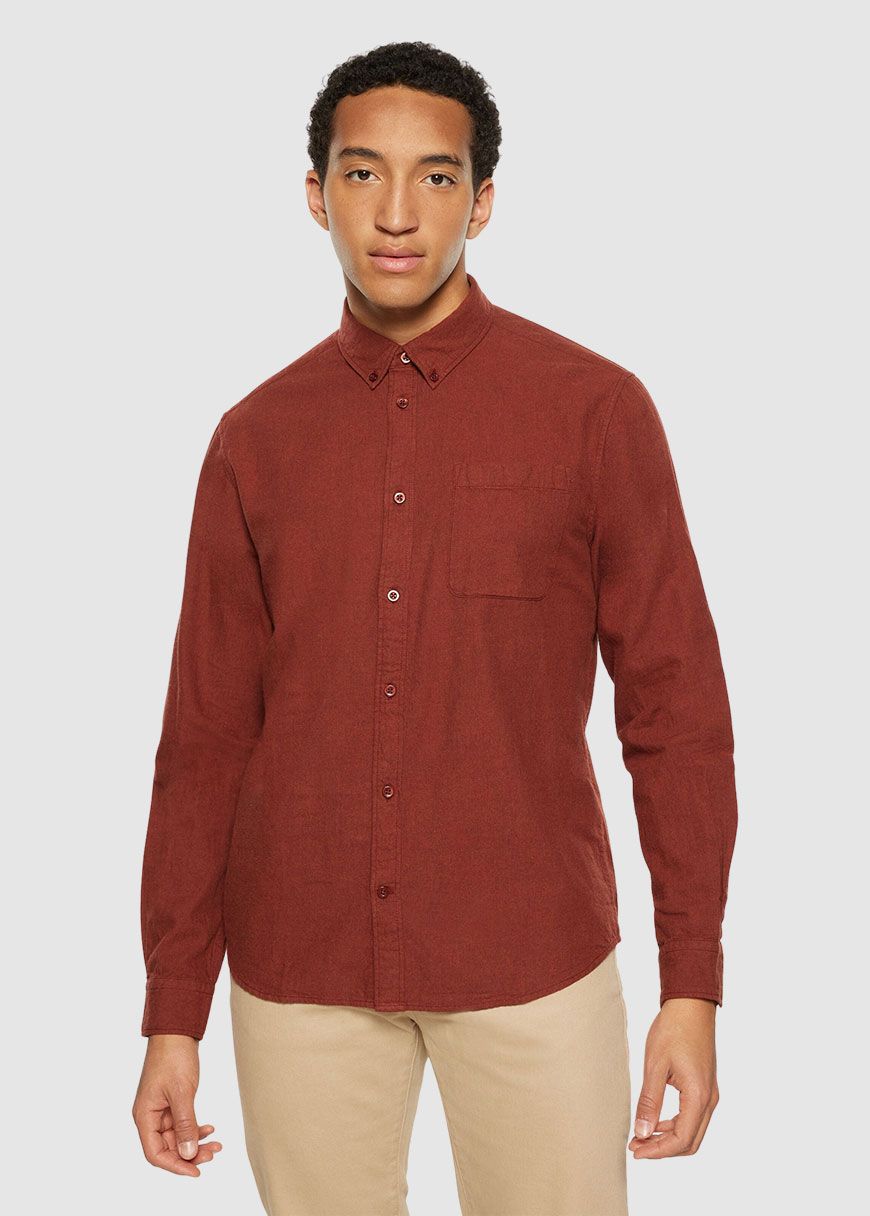 Regular Fit Melangé Flannel Shirt