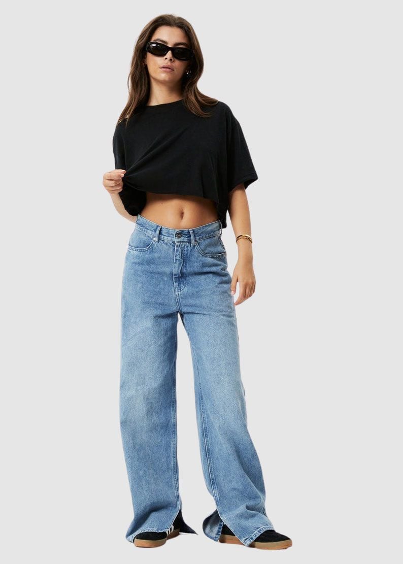 Slay Hemp Cropped Oversized Tee