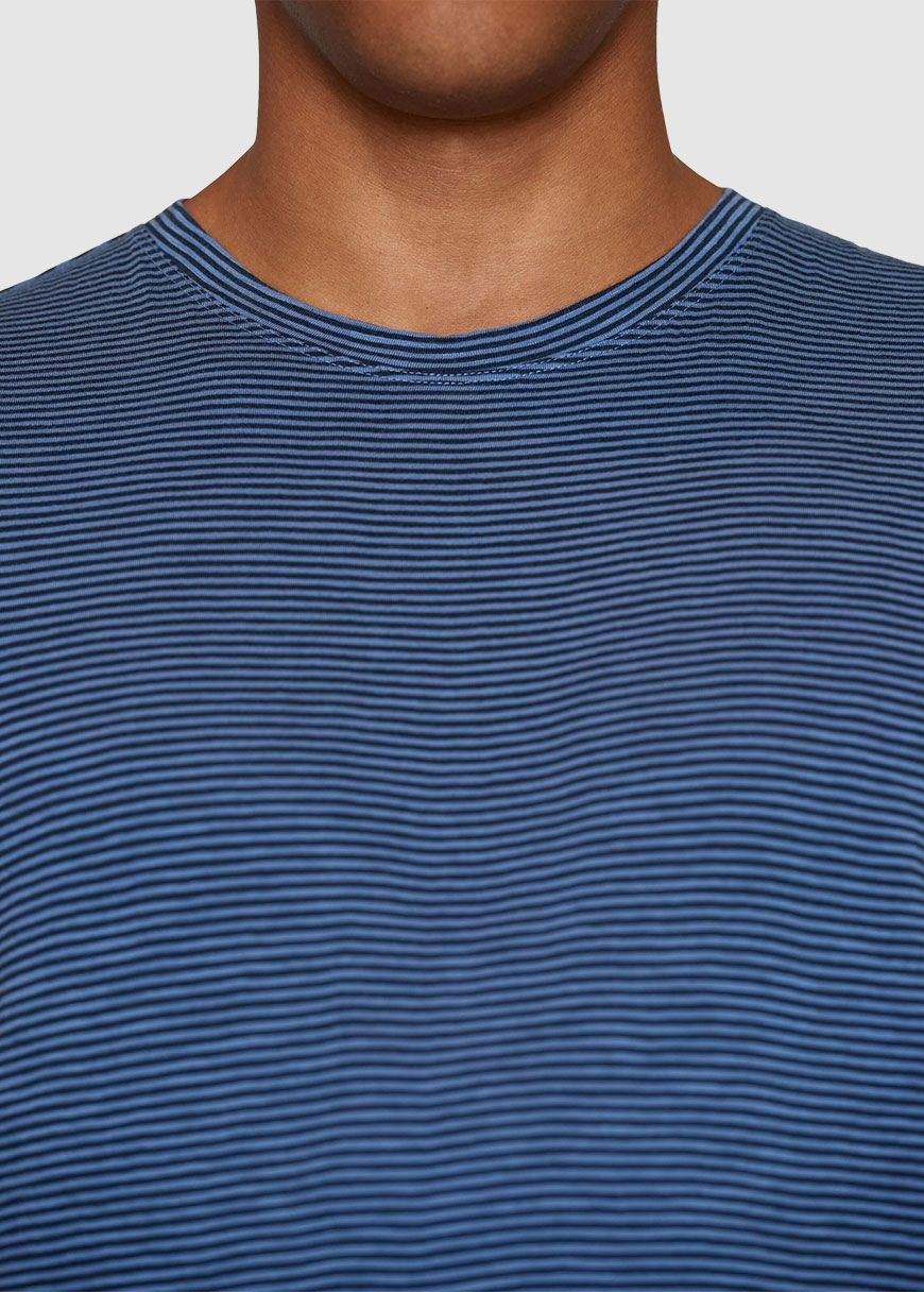 Narrow Striped Slub Tee