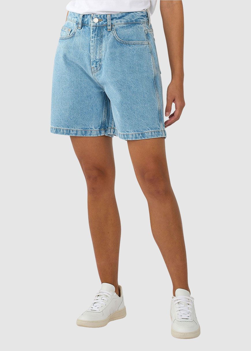 Reborn Gale Straight Mid-Rise 5-Pocket Shorts