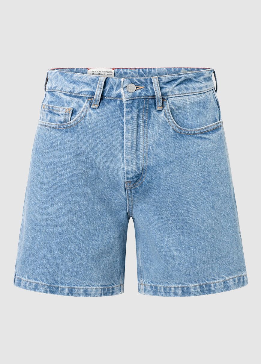 Reborn Gale Straight Mid-Rise 5-Pocket Shorts