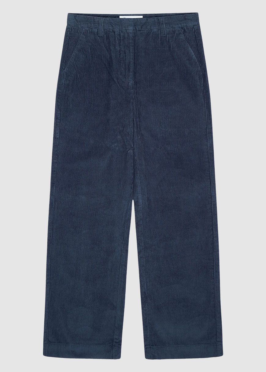 Posey Wide High-Rise Irregular Corduroy Pant