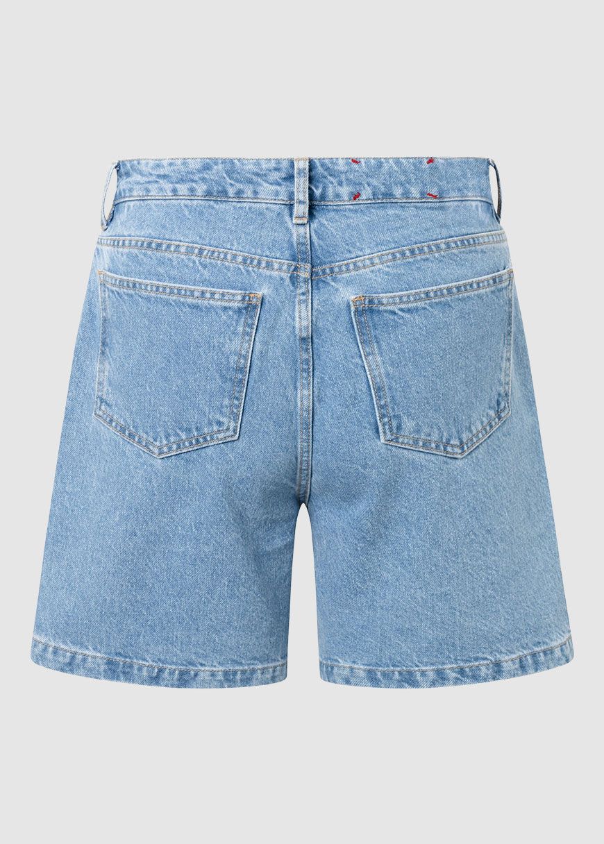 Reborn Gale Straight Mid-Rise 5-Pocket Shorts