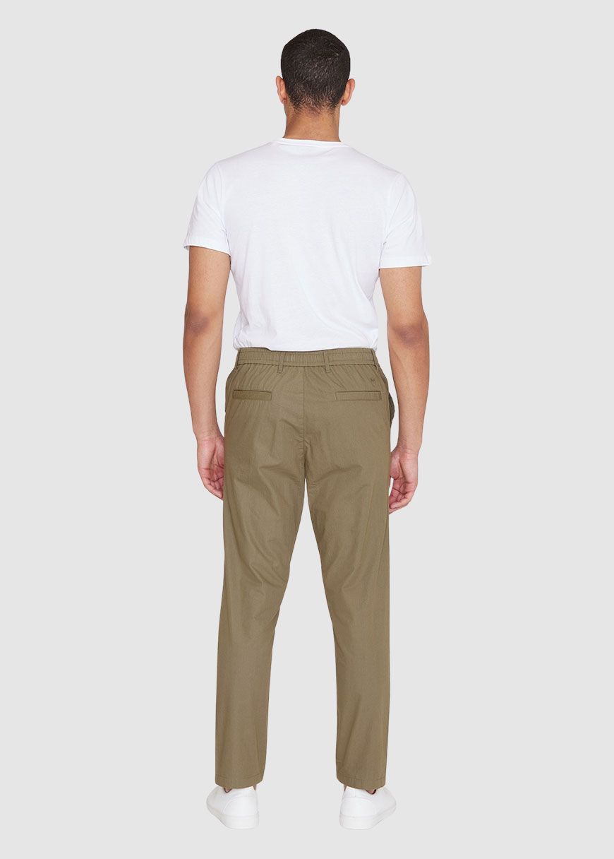 Tim Tapered Poplin Elastic Waist String Pants