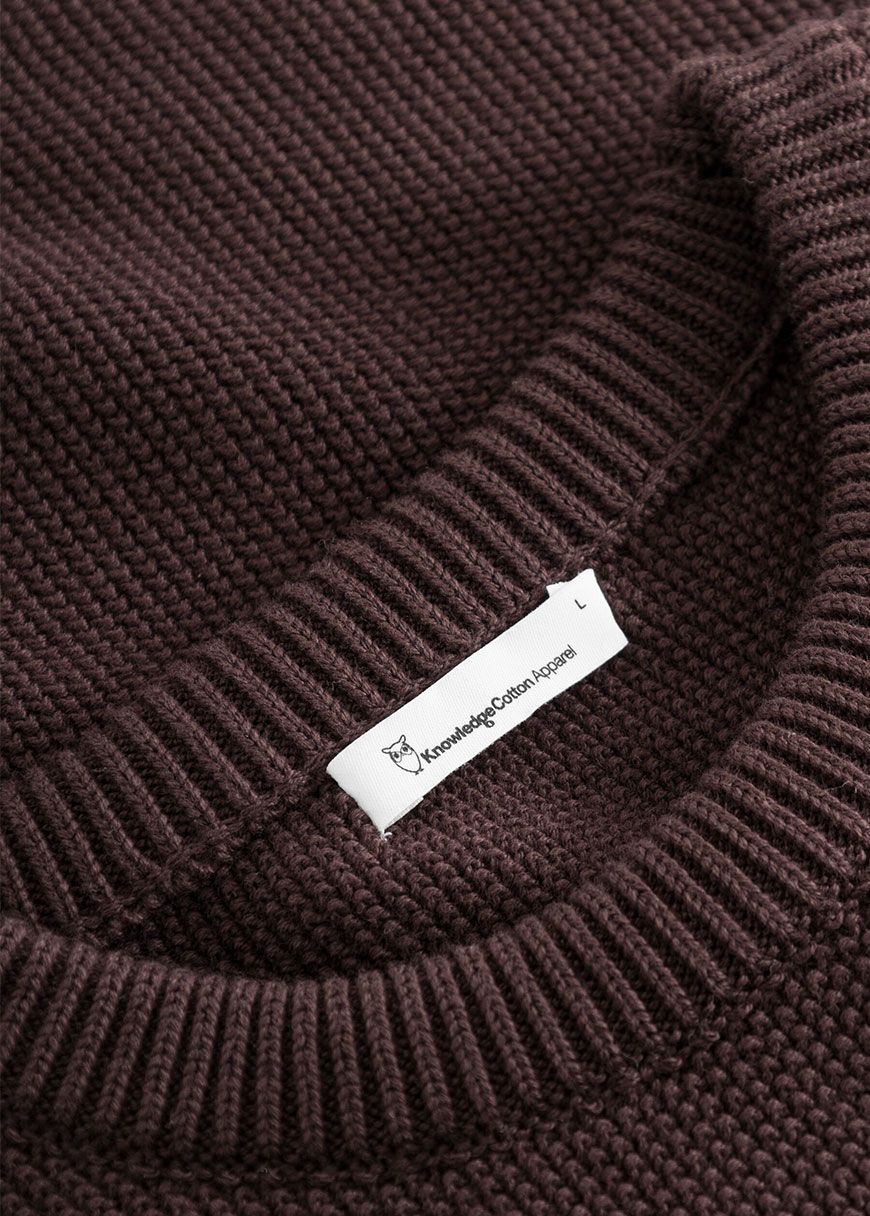 Pique Badge Knit O-Neck