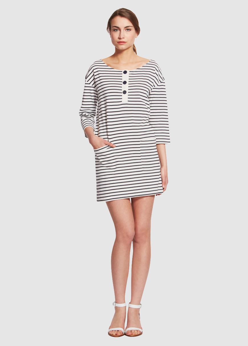 Eliza Stripe Tunic Navy