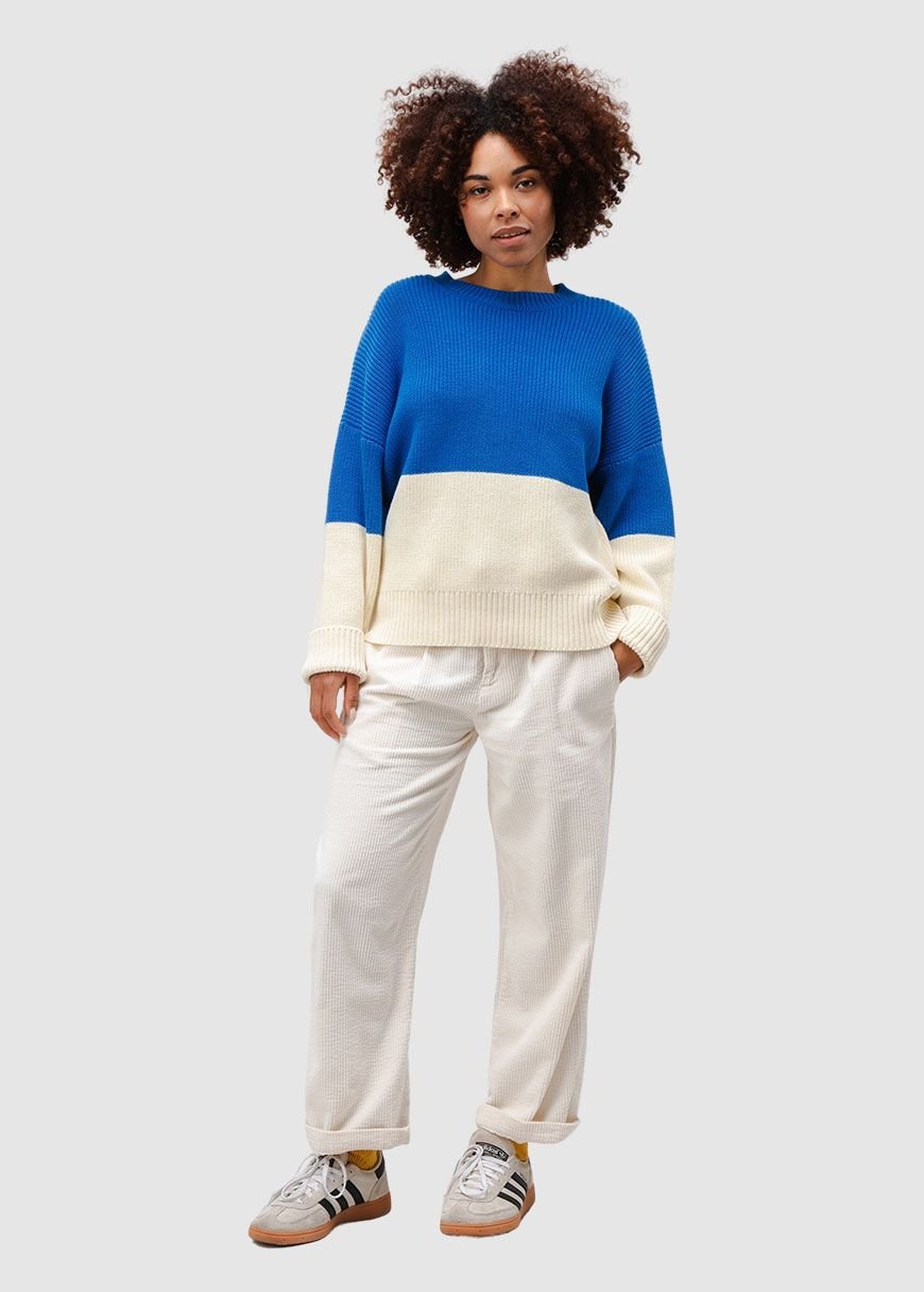 Bicolor Cotton Sweater