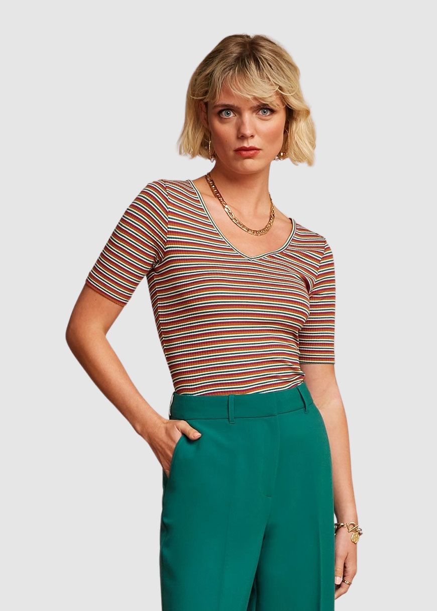 Carice V Top Jones Stripe