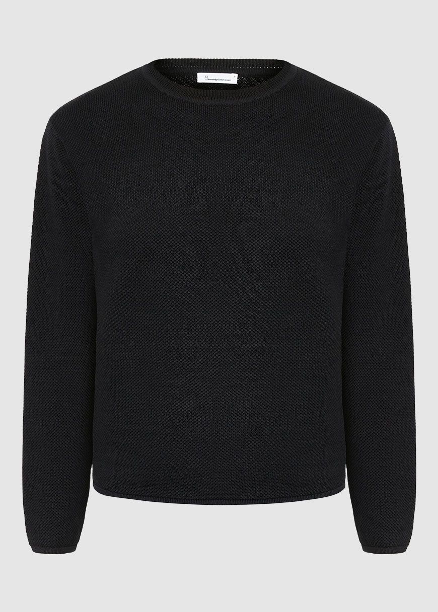 Cotton Micro Bubble Crew Neck Knit