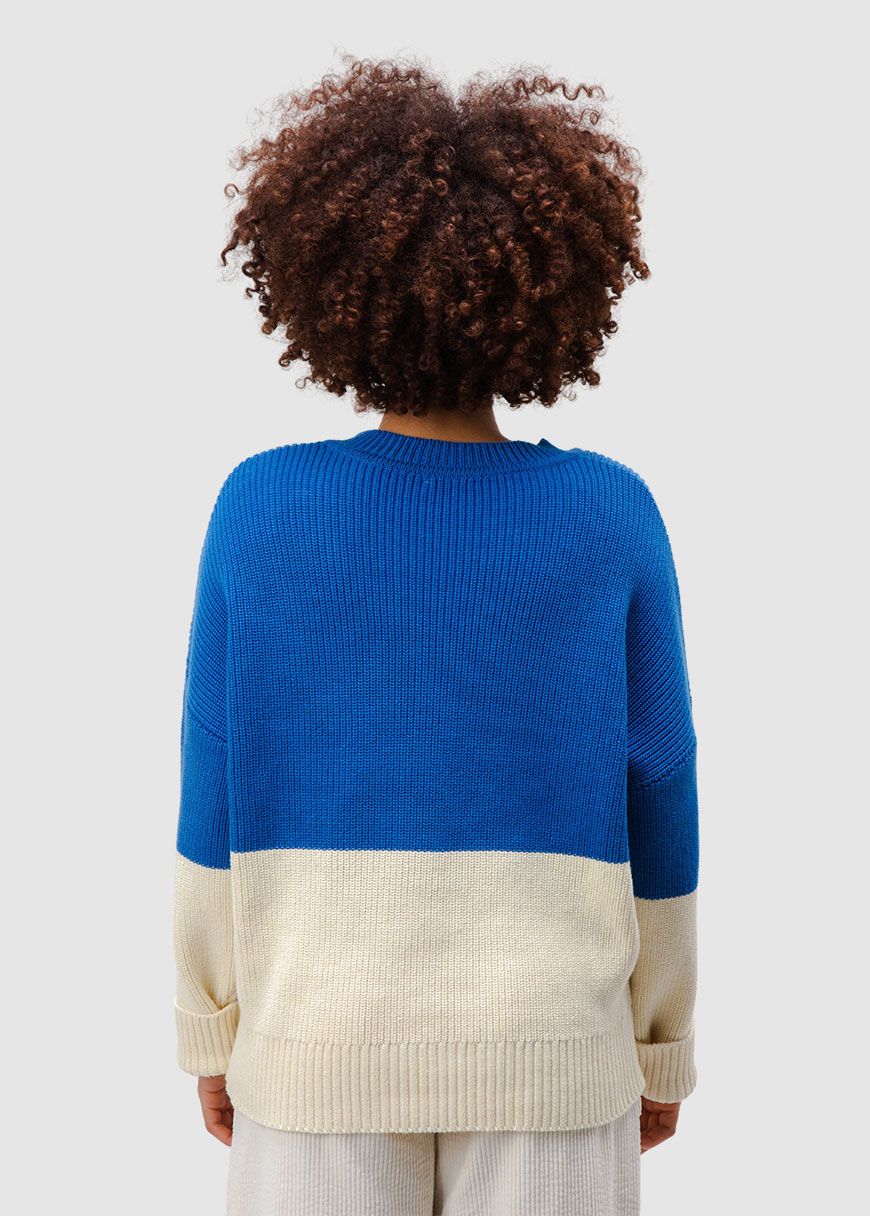 Bicolor Cotton Sweater