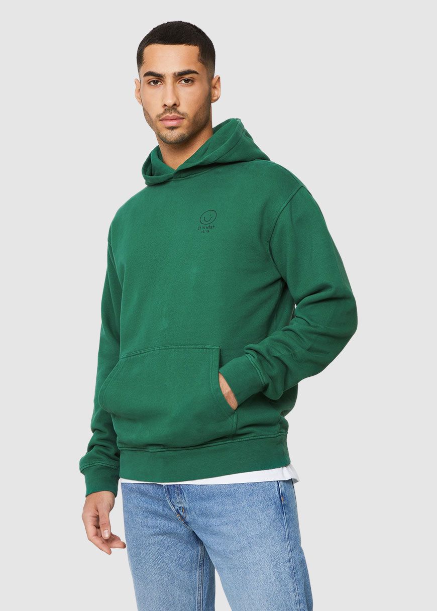 Hoodie Olive Smiley